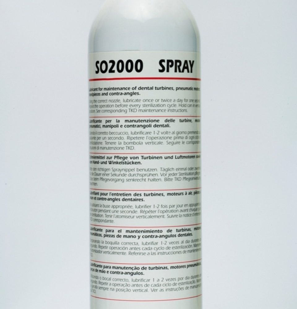 SO2000 500ML  LUBRIFICANTE SPRAY PER TURBINE E MANIPOLI   TeKne Dental