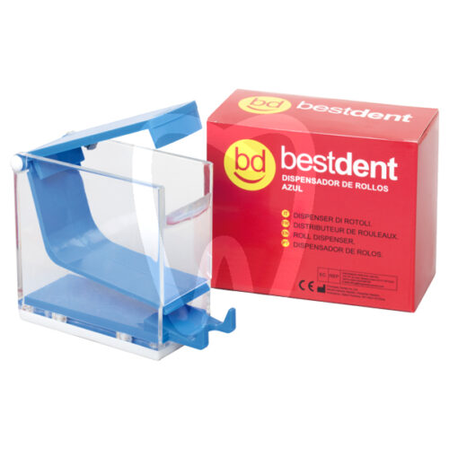 DISTRIBUTORE RULLI SALIVARI CON CASSETTO BLU 1PZ