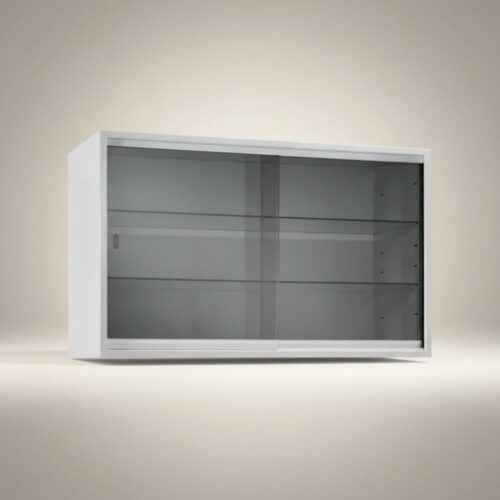 Vetrina pensile 1000x300x500mm con vetri fumè scorrevoli