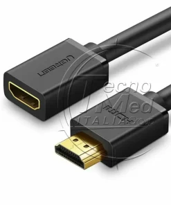 HDMI 2.0 4K extension cable, 2m, male – female, black colour