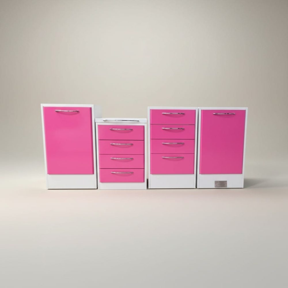 Set di 4  Mobili medicali colorati