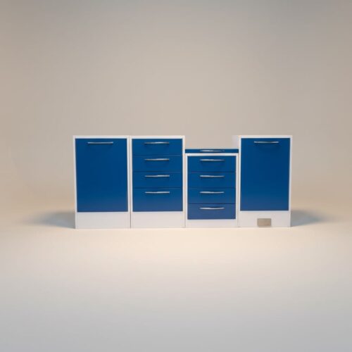 Set di 4 Mobili medicali colorati