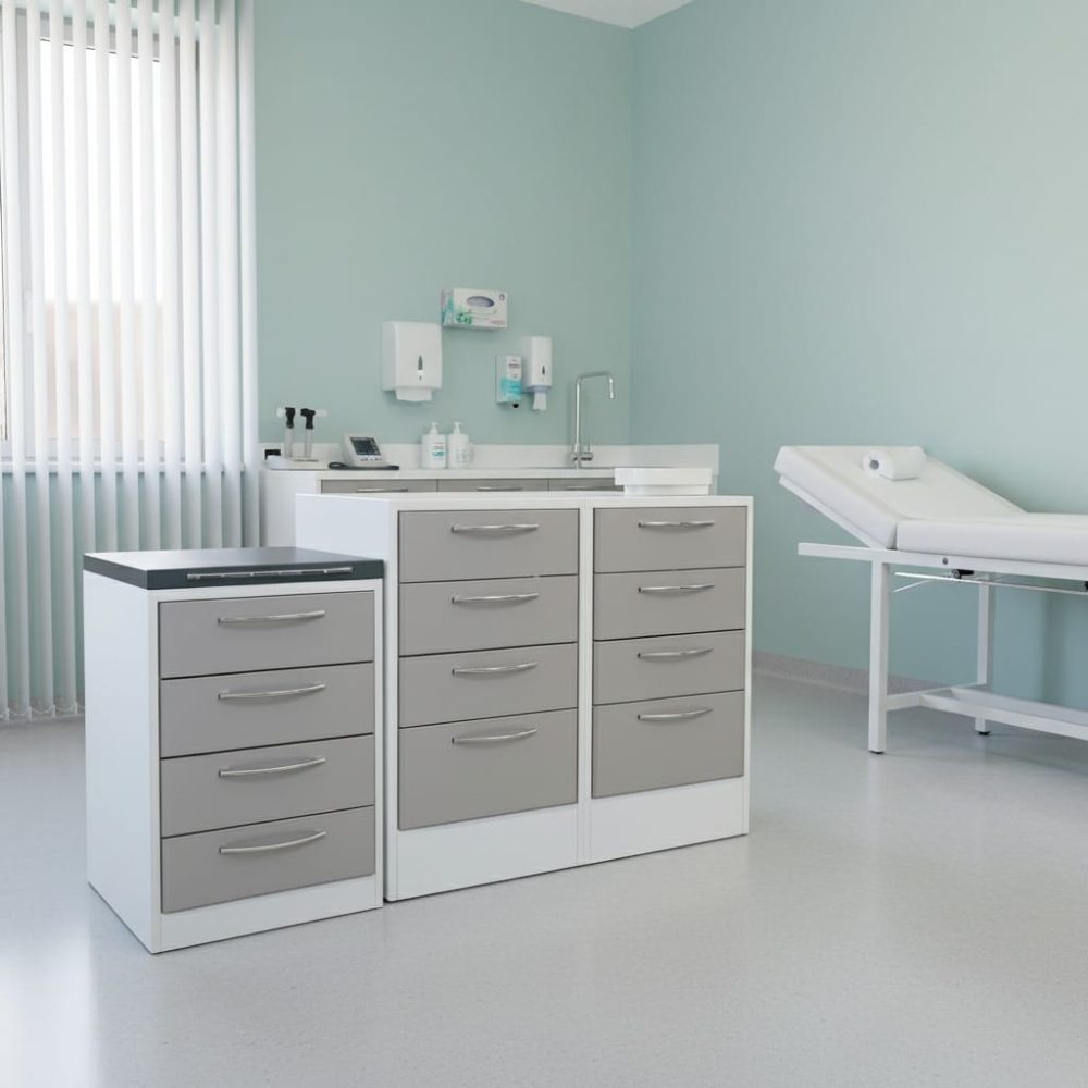 Set di 4 Mobili medicali colorati