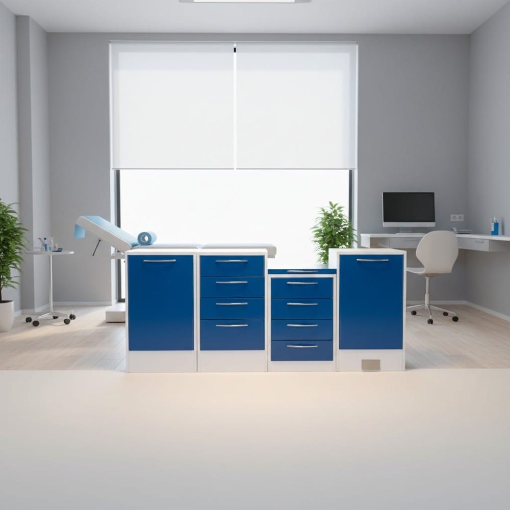 Alternative view of Set di 4 Mobili medicali colorati