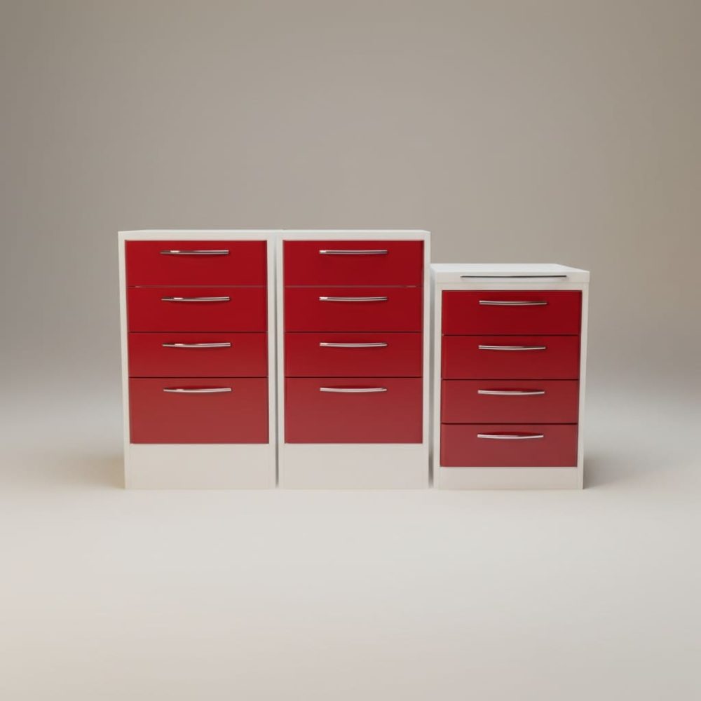 Set di 4 Mobili medicali colorati